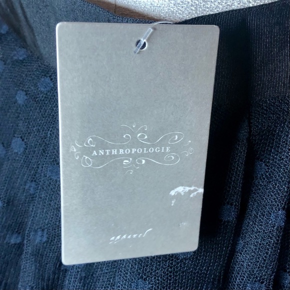 NWT Anthropologie size 2 black polka dotted mesh skirt - Picture 6 of 10